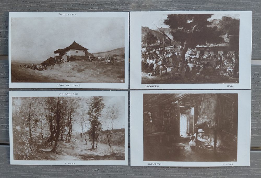 Lot de 24 de cărți poștale, picturi Nicolae Grigorescu
