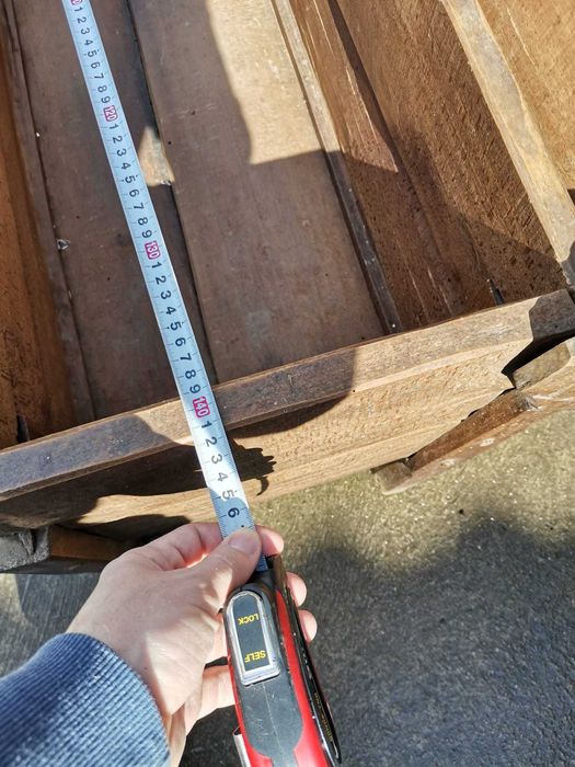Ladă de zestre veche din lemn masiv, sculptată manual, autentică