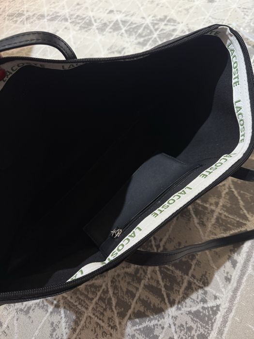 Шоппер лакоста черного цвета