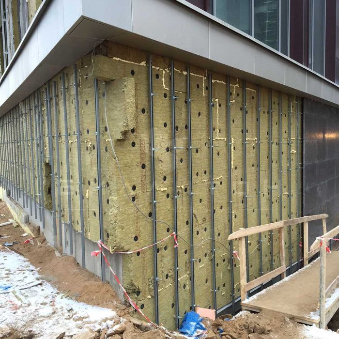 Монтаж вентилируемого фасада | вентфасад | алюкабонд | туникабонд ...