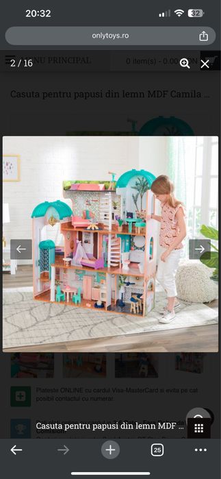 Camila Mansion Dollhouse Casuta pentru papusi din lemn MDF