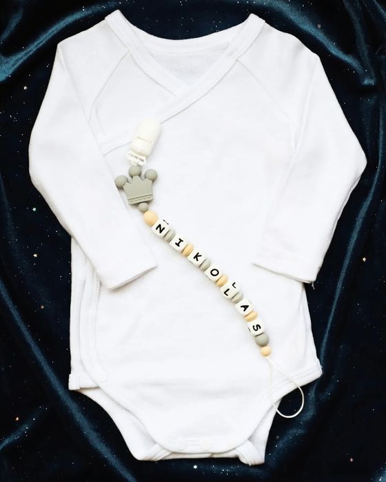 Lanț suzetă personalizat / cadou bebeluși - silicon / colier alăptare