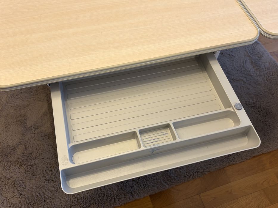 Birou si scaun ergonomic copii WISDOM/STUDY reglabil inaltime, cu sertar Mobexpert