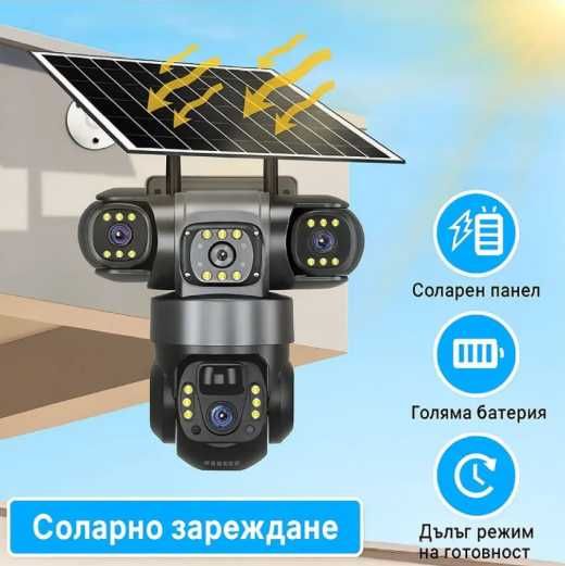 Четворна соларна 4G камера