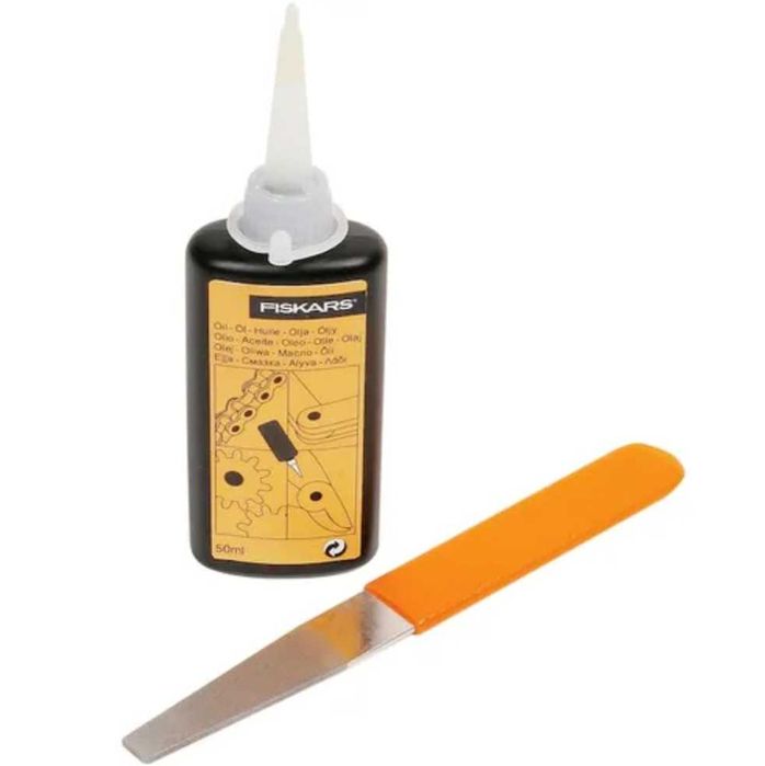Set ulei și pilă Fiskars pentru întreținere