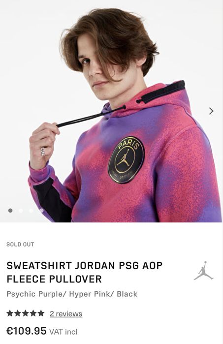 Мъжки суитшърт NIKE JORDAN  Paris Saint Germain. Размер XS/S