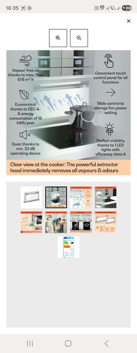 Vand hota NOUA  Klarstein Royal Flush Eco 60 cm