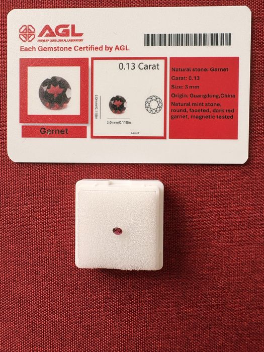 Натурален Гранат 3мм, 0.13ct