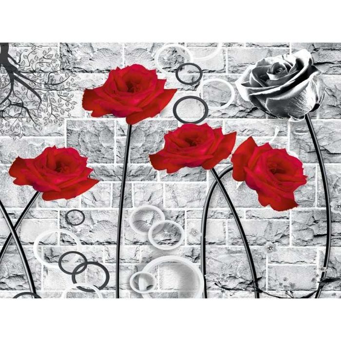 Fototapet hartie blueback Trandafiri rosii 200x150 cm- lichidare -67%