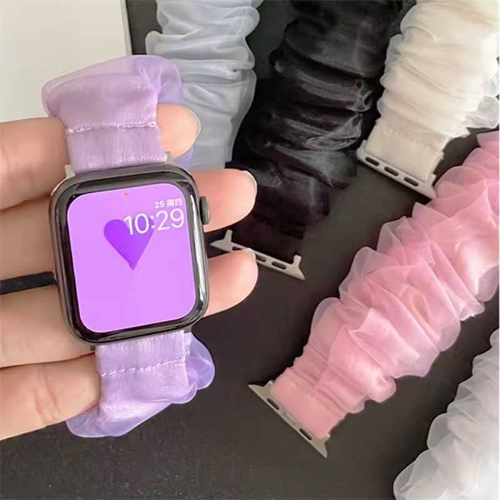 Каишки Scrunchie / Hair Band за Apple Watch ULTRA/SE/11/10/9/8/7/6/5/4