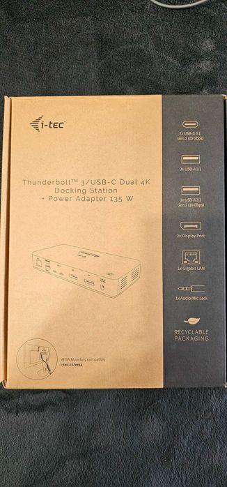 i-tec docking station Thunderbolt USB 3.0 135W