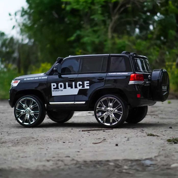 Masinuta electrica de politie, Toyota Land Cruiser 160W 12V Black