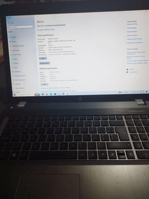 Lapotop hp notebook 4730s