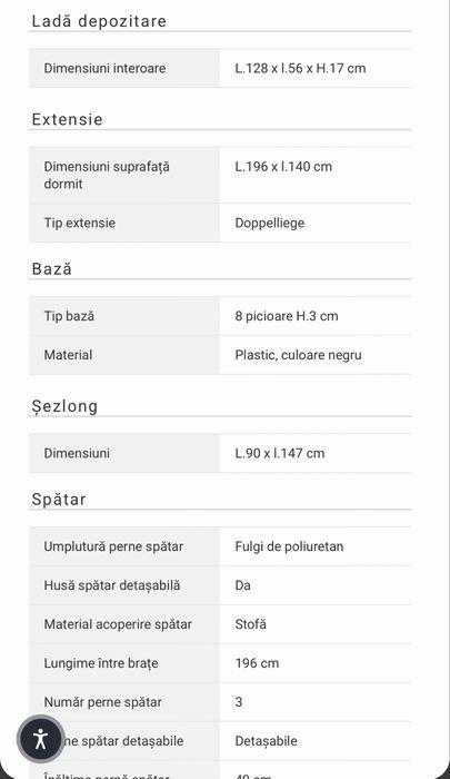 Coltar extensibil RAUL (Mobexpert), cu sezlong pe partea stanga