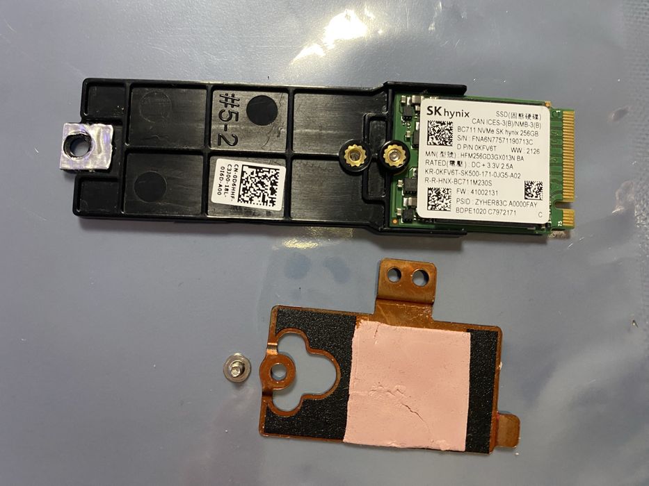 HDD SSD NVMe M2 PCIe 256Gb 22x30mm + adaptor 22x80mm + cooler