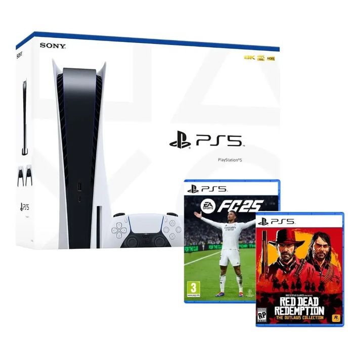 Playstatin 5 disk edition  2 jocuri 2 controlere statie incarcat