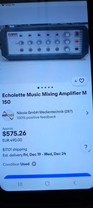 Amplificator/ preamplificator  chitara  electrica Dinacord