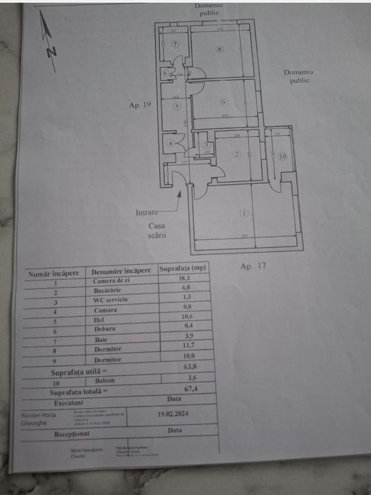 Apartament 3 camere decomandat