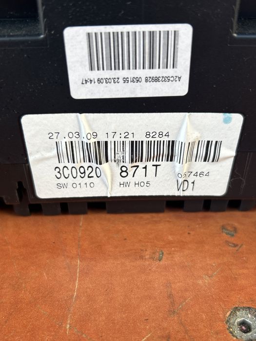Ceas de bord vw passat B6 an 2009 cutie automata,3C0920871T