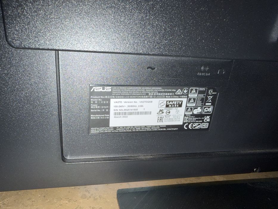 Monitor ASUS VA27DQSB – 27” IPS Full HD 75Hz