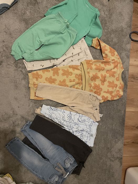 Lot 6 pantaloni copii + 2 seturi masura92