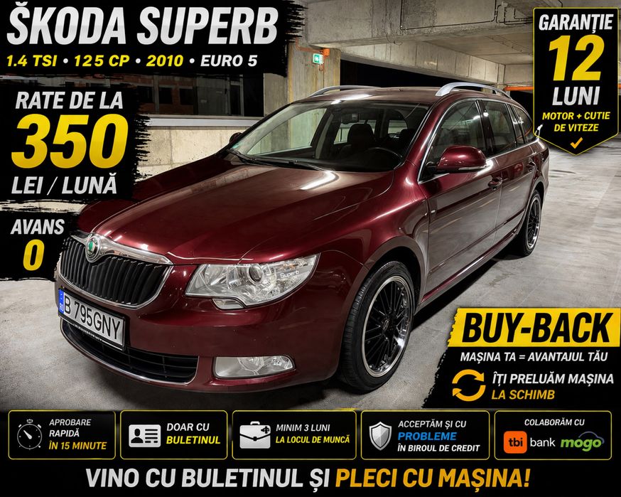 Skoda Superb Combi 1.4 TSI 125 CP 2010 EURO 5 Limuzină de familie