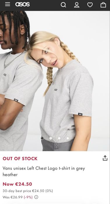 Vans unisex тениска