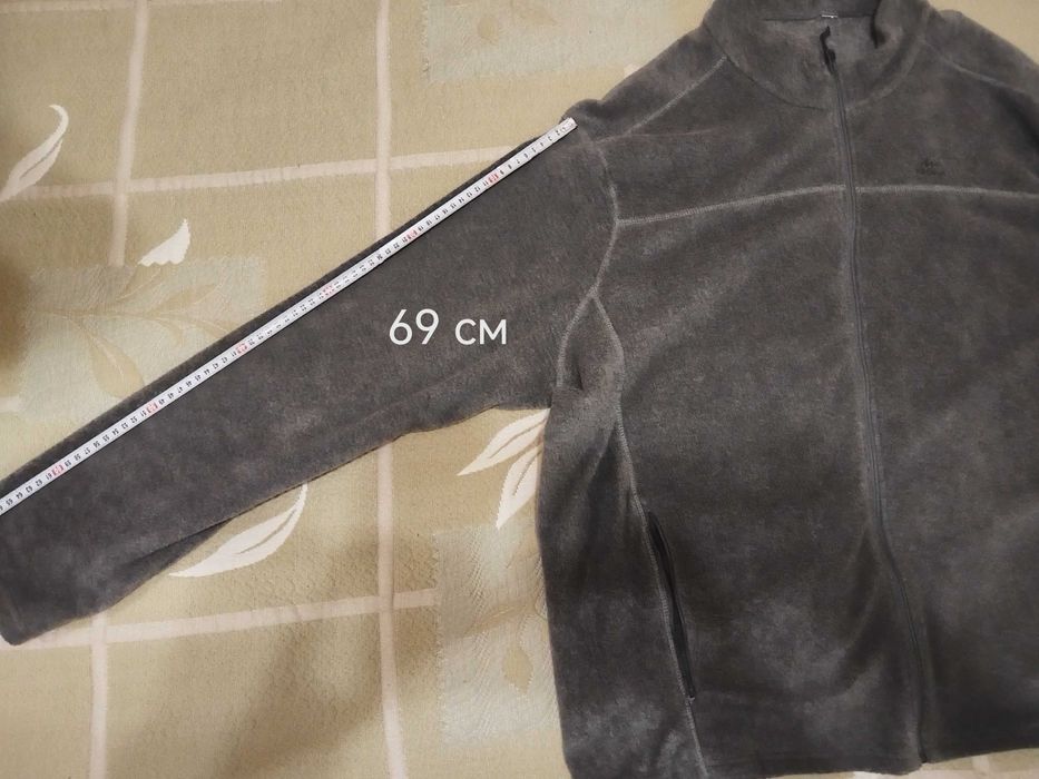 Сиво мъжко поларено горнище