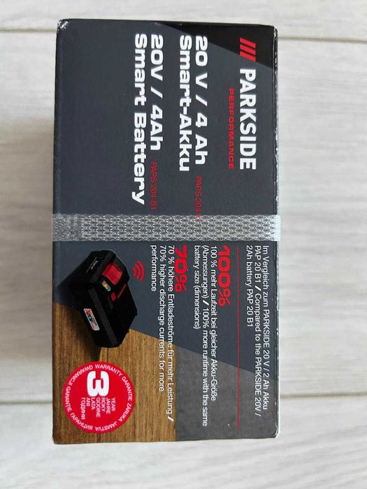 Acumulator / Baterie Parkside 4Ah Smart Bluetooth. NOU !! Sigilat !