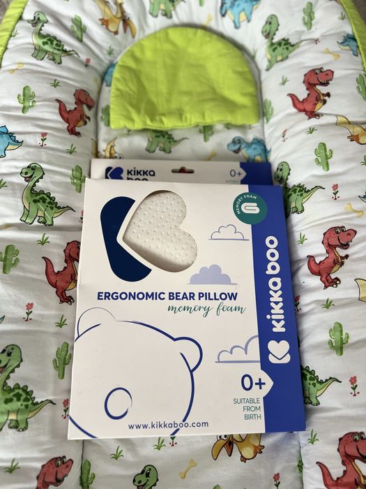 Гнездо за бебе лукс - динозаври със зелено