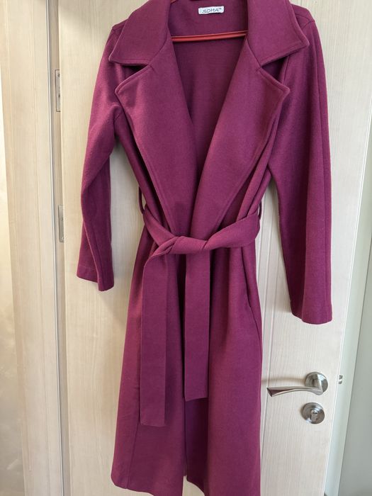Дамско палто фуксия