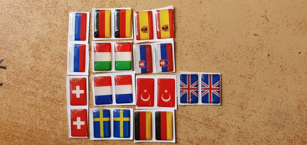 Autocolante diferite drapele europene. Da personalitate mașinii tale.