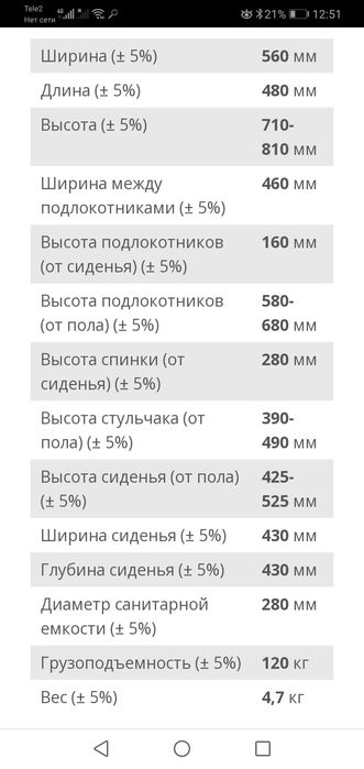Стул-кресло с санитарным оснащением