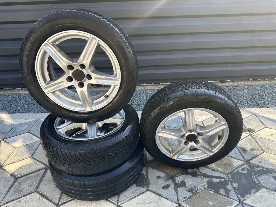 Jante aliaj Skoda Rapid Fabia  / Volkswagen R15  5 x 100 / 5x100 + cauciucuri 185 / 60 / r15