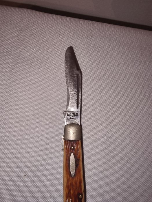 Briceag Rostfrei Inox Solingen cu maner din corn de cerb, vintage cole