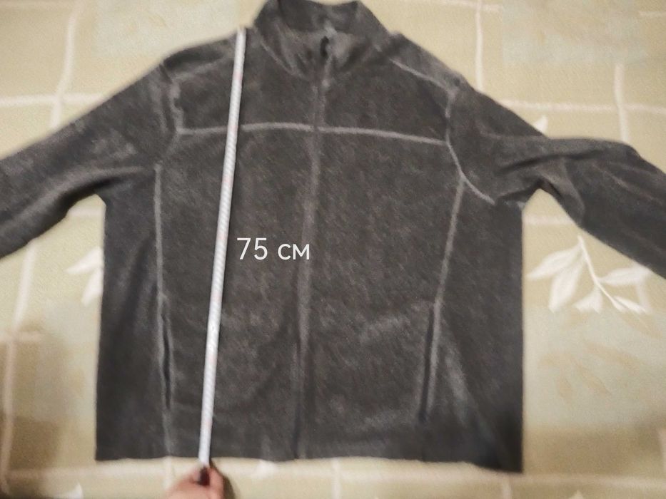 Сиво мъжко поларено горнище