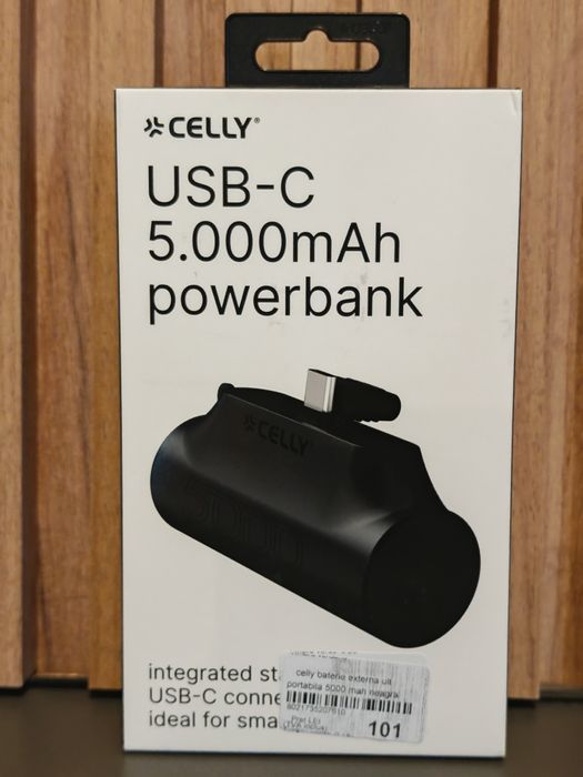 Baterie externă Celly 5000mAh USB-C – nouă, sigilată