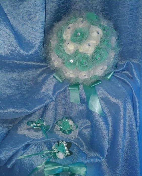 Букет для невесты, бутоньерка.бабочка  ...