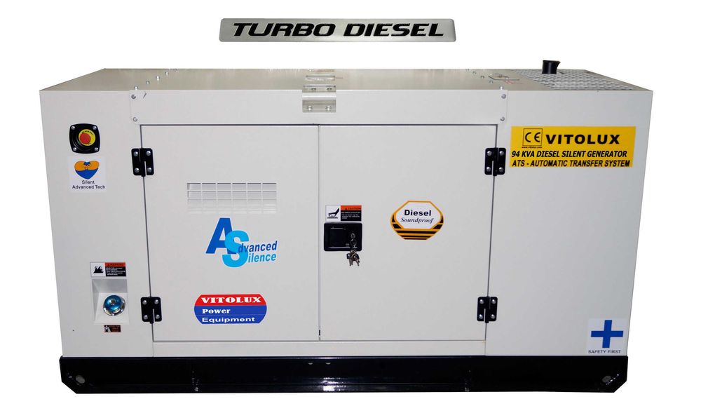 94 КVA / 75 KW Шумозаглушени Трифазни Дизелови Генератори с Автоматика