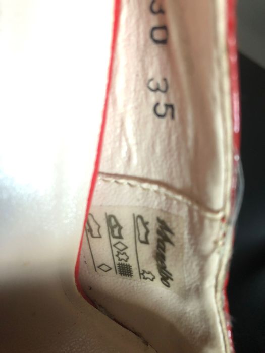 Pantofi rosii de lac din piele naturala Marelbo