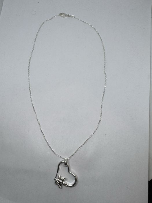 Нов сребърен синджир със висулка сърце 6.96гр 925