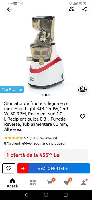 Vand storcător fructe Star-light SJB 240 W stare foarte bună