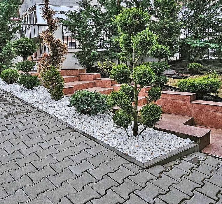 Marmură spartă Piatră albă decorativă la Sac - Alb - MIX