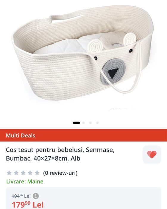 Cosulet impletit pentru bebelusi