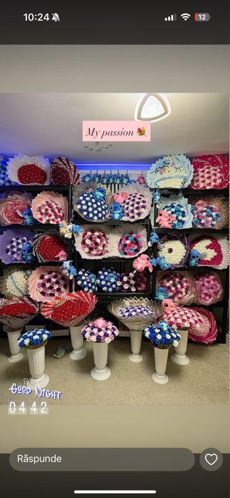 buchete de trandafiri din sapun sclipici stich