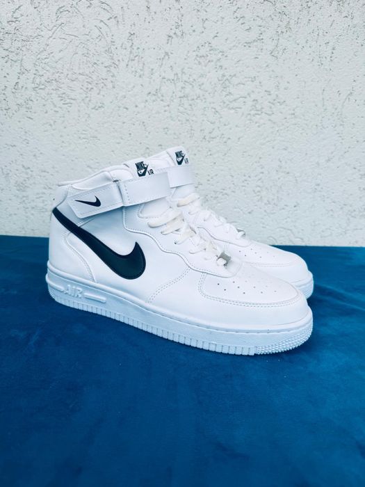 Ghete Nike AF1 Alb cu Negru