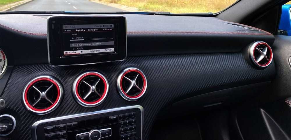 Червени рингове за духалките на климатика за Мерцедес Mercedes-Benz