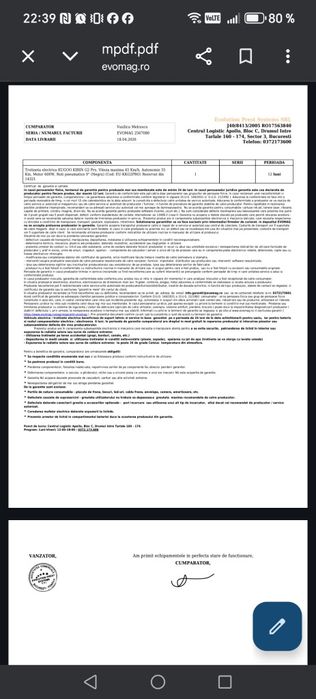 Trotinetă KuKirin G2 Pro - Nouă (2 zile), Garanție evoMAG, 1 singură încărcare