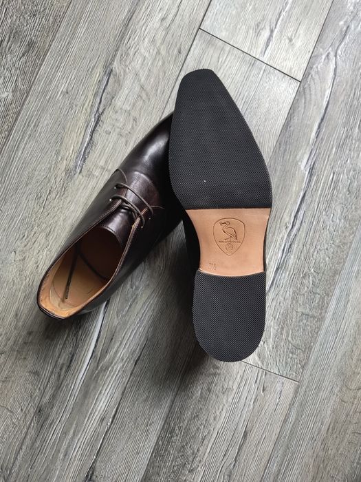 Ghete din piele naturala culoare maro spe negru mărimea 41