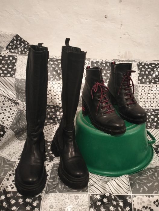 Продам сапоги женские кожаные